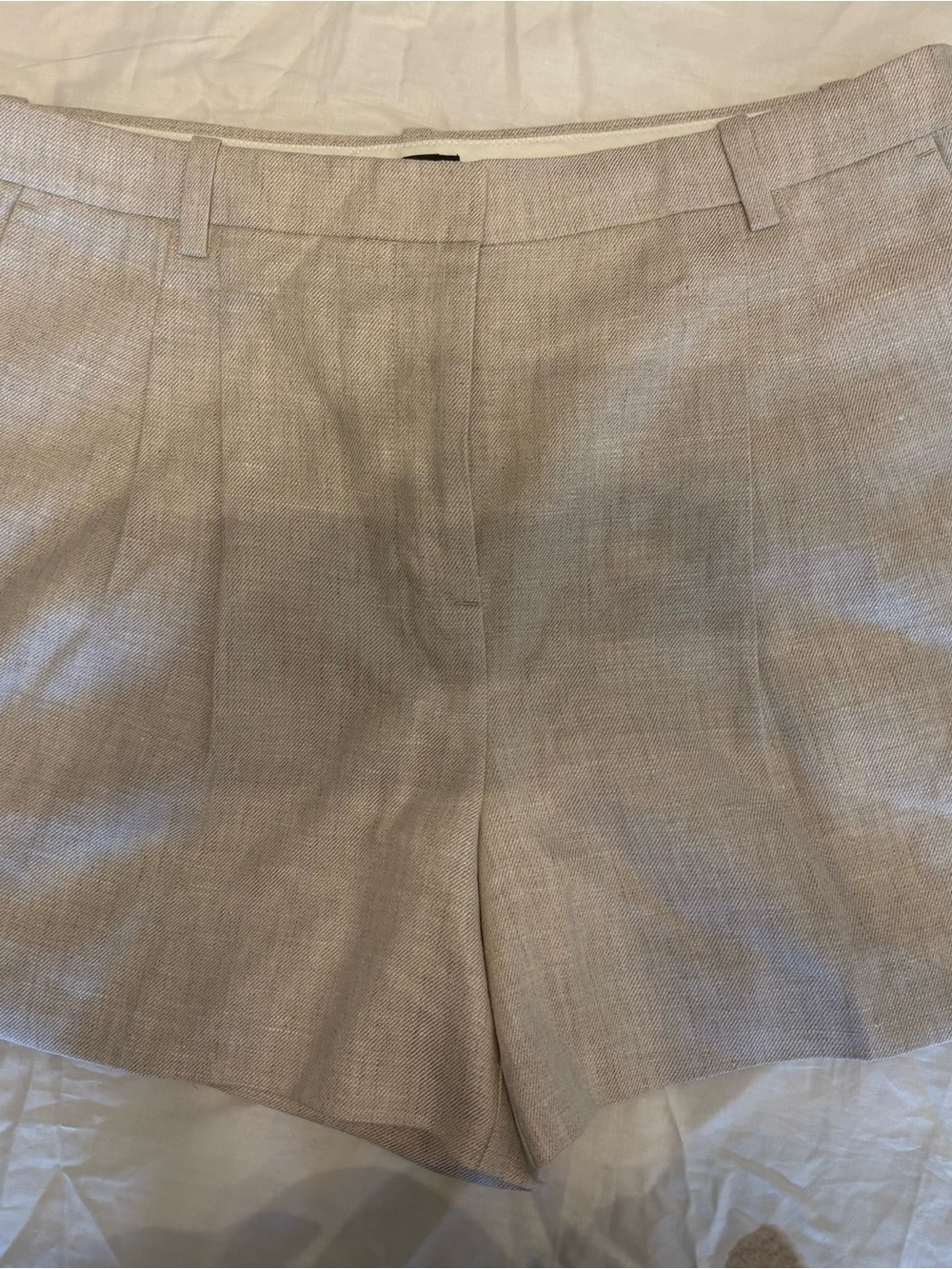 J. Crew Tailored Linen-Blend Shorts in Light Taupe